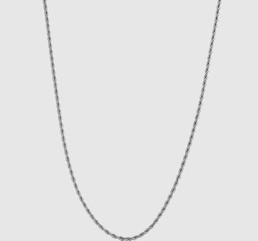 Debonair 3mm Silver Rope Necklace