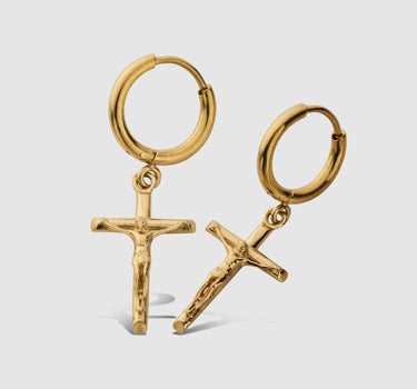 The Golden Crucifix Earring